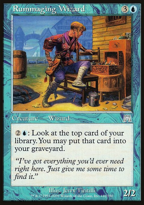 Rummaging Wizard, Onslaught #110, Magic: The Gathering card