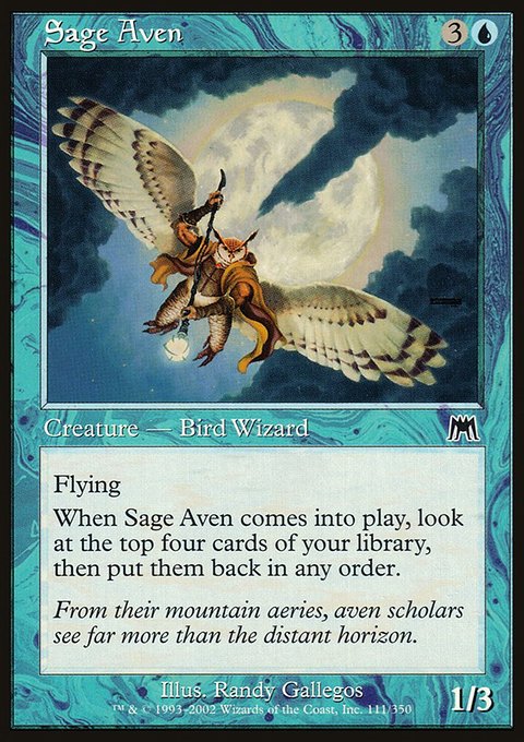 Sage Aven, Onslaught #111, Magic: The Gathering card