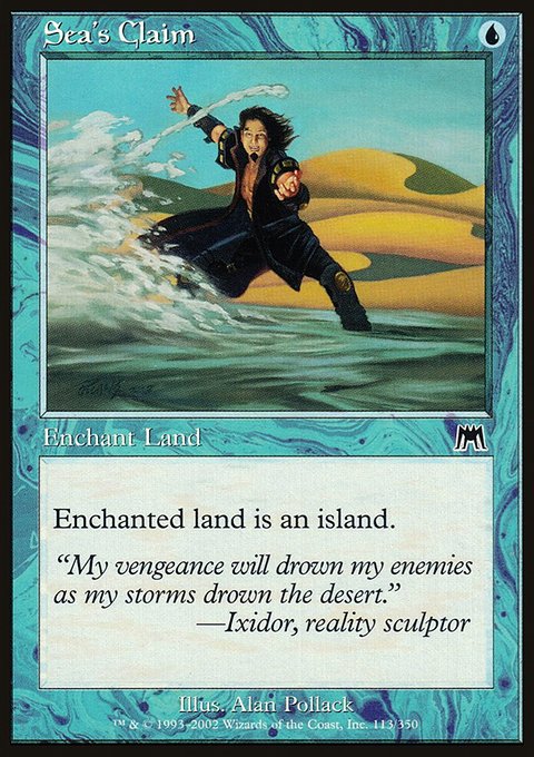 Sea's Claim, Onslaught #113, Magic: The Gathering card