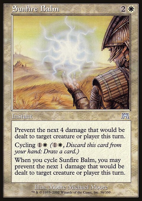 Sunfire Balm, Onslaught #56, Magic: The Gathering card
