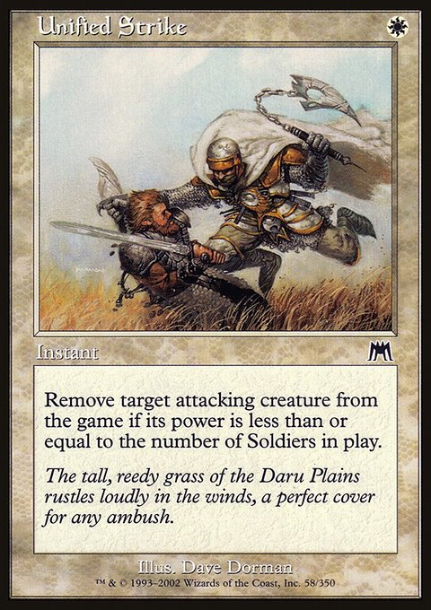 Unified Strike, Onslaught #58, Magic: The Gathering card