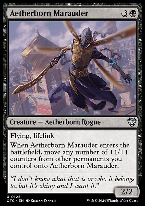 Aetherborn Marauder, Outlaws of Thunder Junction Commander #125, Magic: The Gathering card
