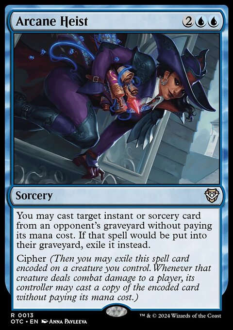 Arcane Heist, Outlaws of Thunder Junction Commander #13, Magic: The Gathering card