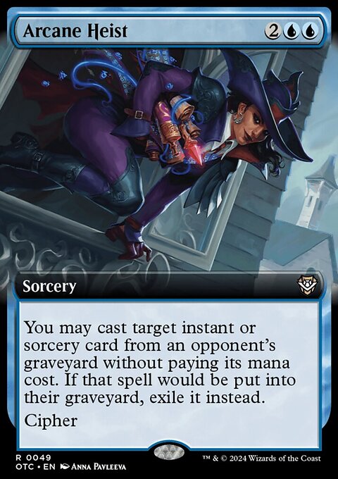 Arcane Heist, Outlaws of Thunder Junction Commander #49, Magic: The Gathering card