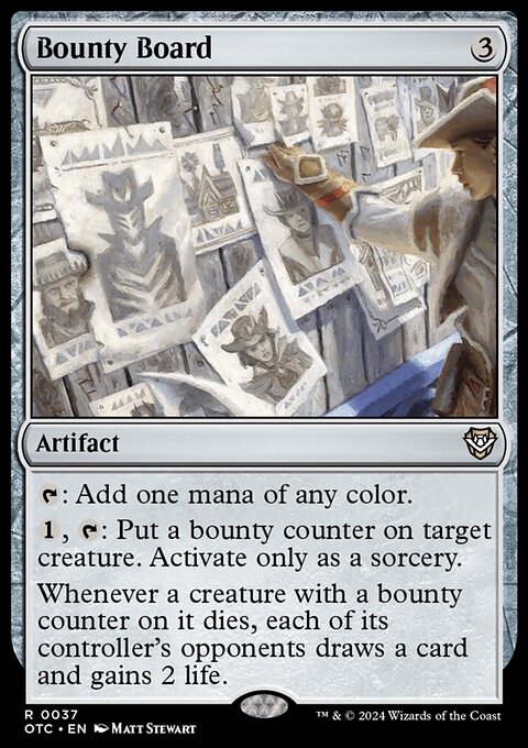 Bounty Board, Outlaws of Thunder Junction Commander #37, Magic: The Gathering card