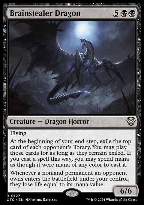 Brainstealer Dragon, Outlaws of Thunder Junction Commander #127, Magic: The Gathering card