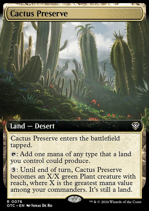 Cactus Preserve, Outlaws of Thunder Junction Commander #76, Magic: The Gathering card