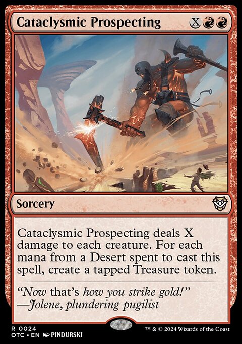 Cataclysmic Prospecting, Outlaws of Thunder Junction Commander #24, Magic: The Gathering card