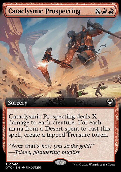 Cataclysmic Prospecting, Outlaws of Thunder Junction Commander #60, Magic: The Gathering card