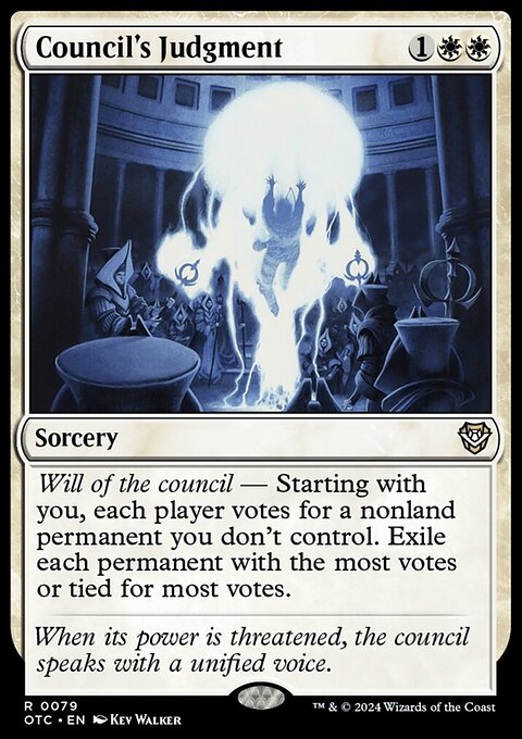 Council's Judgment, Outlaws of Thunder Junction Commander #79, Magic: The Gathering card