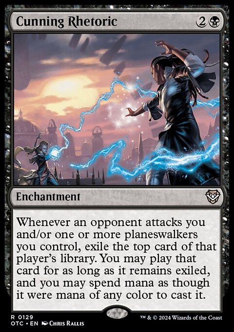 Cunning Rhetoric, Outlaws of Thunder Junction Commander #129, Magic: The Gathering card