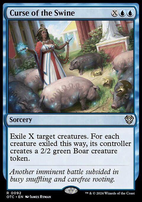 Curse of the Swine, Outlaws of Thunder Junction Commander #92, Magic: The Gathering card