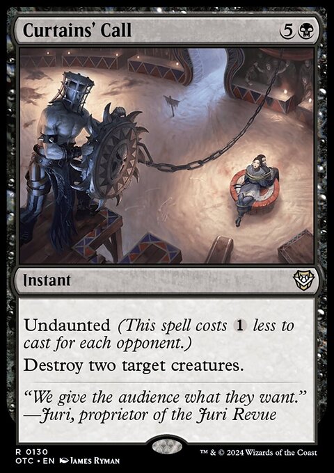 Curtains' Call, Outlaws of Thunder Junction Commander #130, Magic: The Gathering card