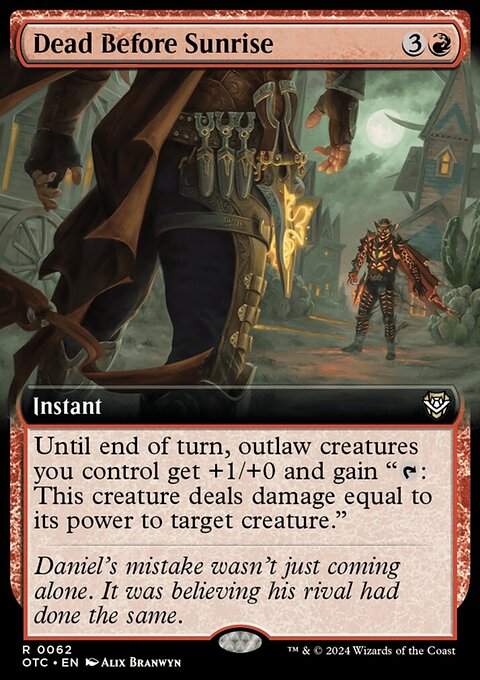 Dead Before Sunrise, Outlaws of Thunder Junction Commander #62, Magic: The Gathering card