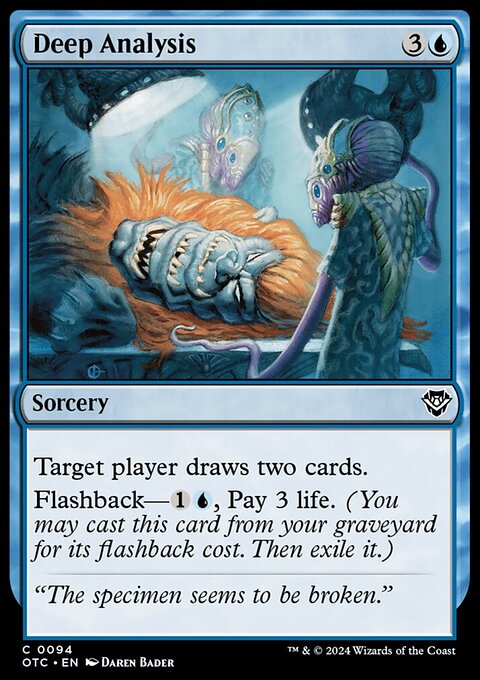 Deep Analysis, Outlaws of Thunder Junction Commander #94, Magic: The Gathering card