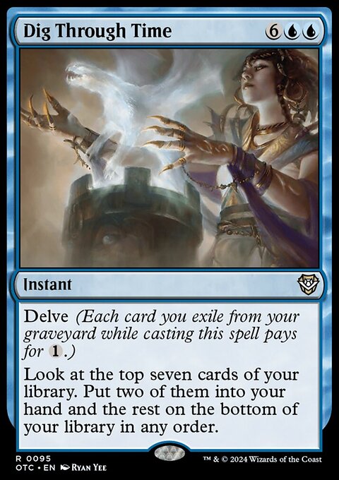 Dig Through Time, Outlaws of Thunder Junction Commander #95, Magic: The Gathering card