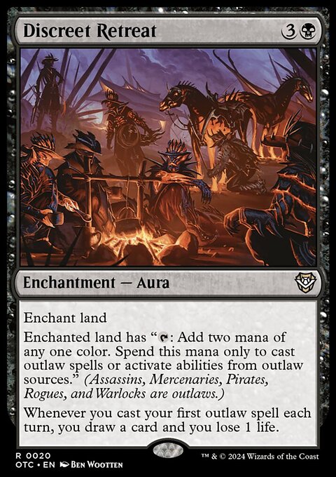 Discreet Retreat, Outlaws of Thunder Junction Commander #20, Magic: The Gathering card