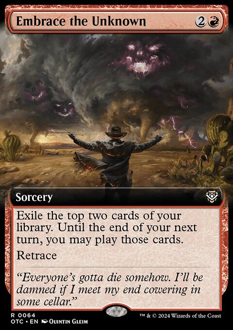 Embrace the Unknown, Outlaws of Thunder Junction Commander #64, Magic: The Gathering card