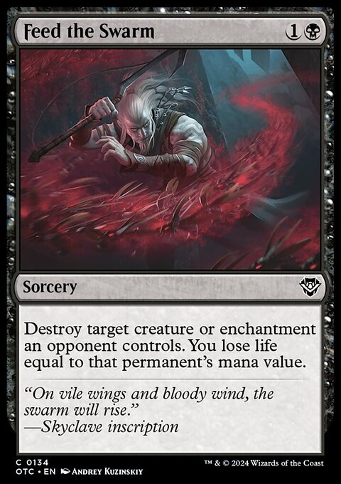 Feed the Swarm, Outlaws of Thunder Junction Commander #134, Magic: The Gathering card
