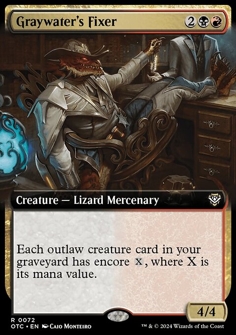 Graywater's Fixer, Outlaws of Thunder Junction Commander #72, Magic: The Gathering card