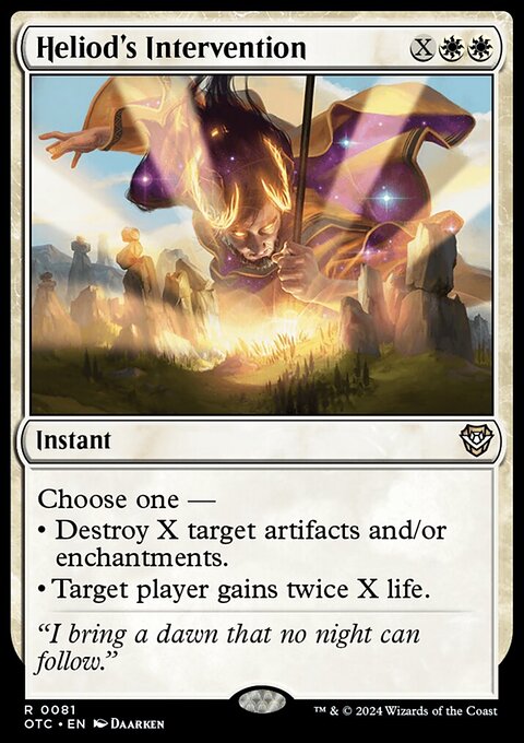 Heliod's Intervention, Outlaws of Thunder Junction Commander #81, Magic: The Gathering card