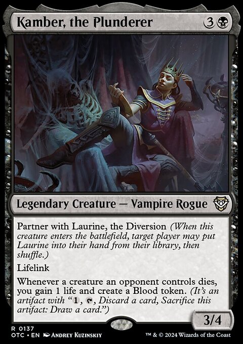 Kamber, the Plunderer, Outlaws of Thunder Junction Commander #137, Magic: The Gathering card