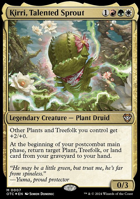 Kirri, Talented Sprout, Outlaws of Thunder Junction Commander #7, Magic: The Gathering card