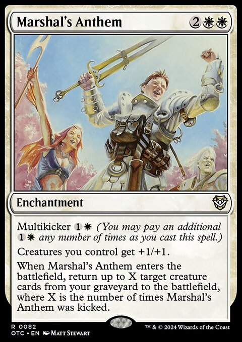 Marshal's Anthem, Outlaws of Thunder Junction Commander #82, Magic: The Gathering card