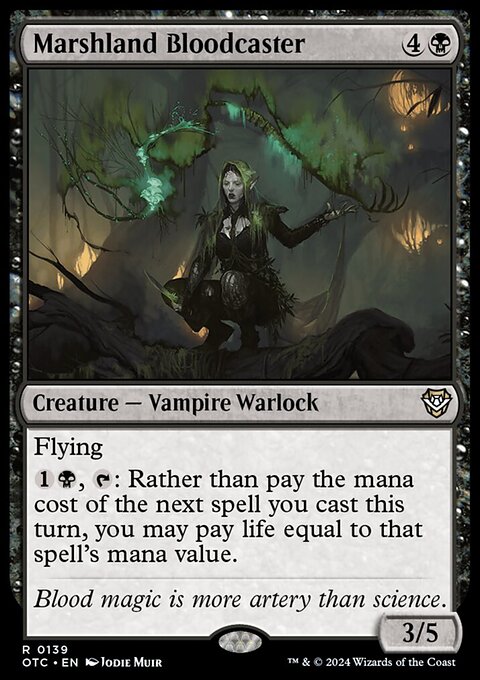 Marshland Bloodcaster, Outlaws of Thunder Junction Commander #139, Magic: The Gathering card