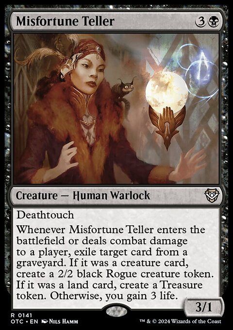 Misfortune Teller, Outlaws of Thunder Junction Commander #141, Magic: The Gathering card