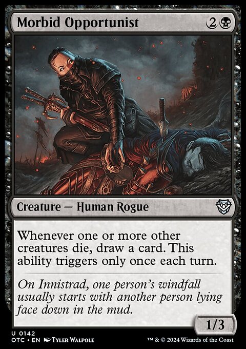 Morbid Opportunist, Outlaws of Thunder Junction Commander #142, Magic: The Gathering card