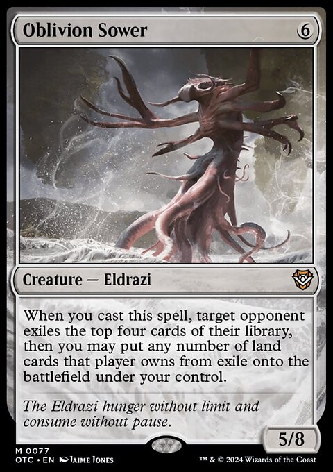 Oblivion Sower, Outlaws of Thunder Junction Commander #77, Magic: The Gathering card