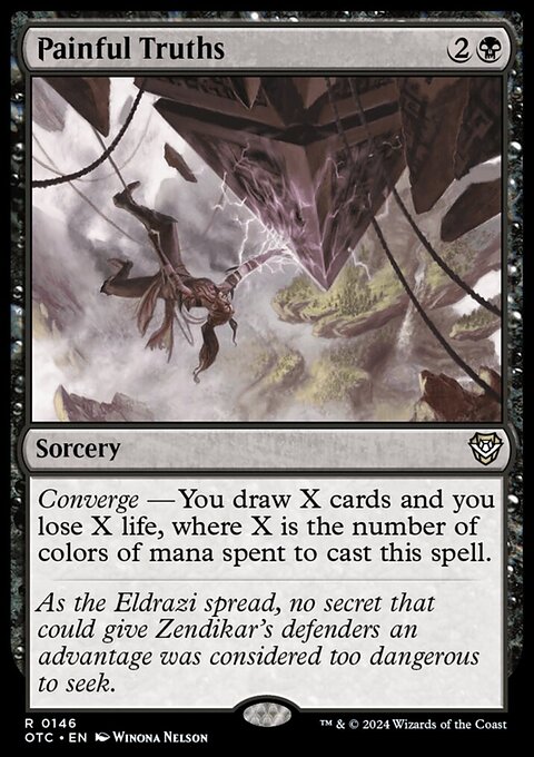 Painful Truths, Outlaws of Thunder Junction Commander #146, Magic: The Gathering card