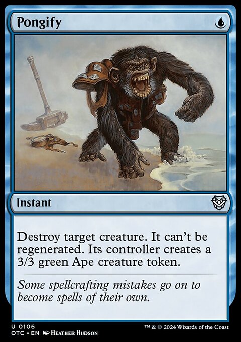 Pongify, Outlaws of Thunder Junction Commander #106, Magic: The Gathering card