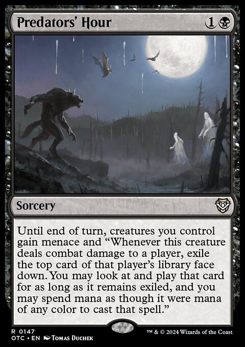 Predators' Hour, Outlaws of Thunder Junction Commander #147, Magic: The Gathering card