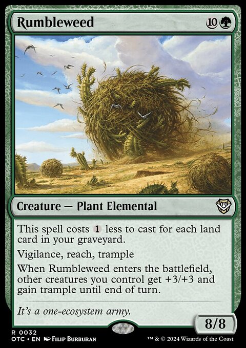 Rumbleweed, Outlaws of Thunder Junction Commander #32, Magic: The Gathering card