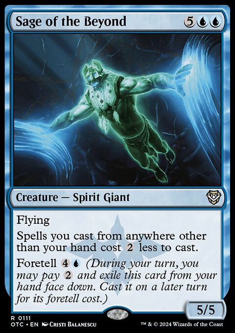Sage of the Beyond, Outlaws of Thunder Junction Commander #111, Magic: The Gathering card