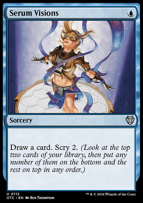 Serum Visions, Outlaws of Thunder Junction Commander #112, Magic: The Gathering card