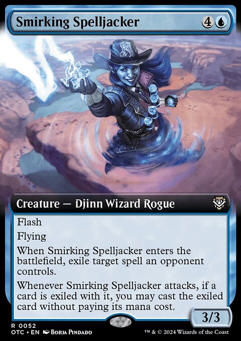 Smirking Spelljacker, Outlaws of Thunder Junction Commander #52, Magic: The Gathering card
