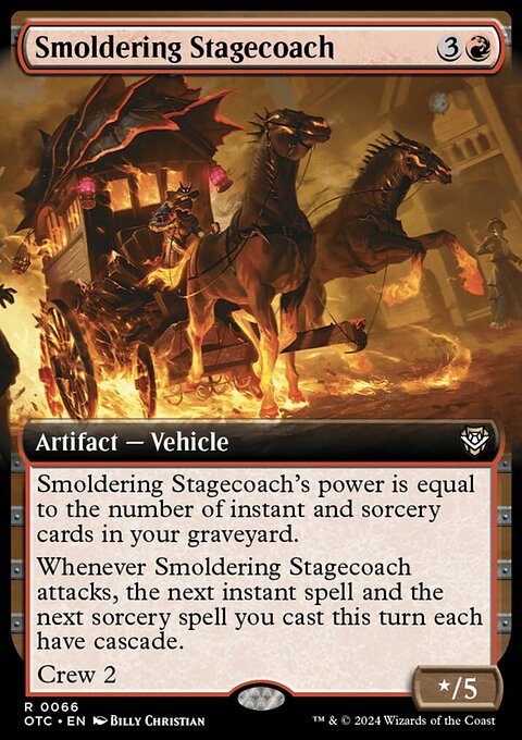 Smoldering Stagecoach, Outlaws of Thunder Junction Commander #66, Magic: The Gathering card