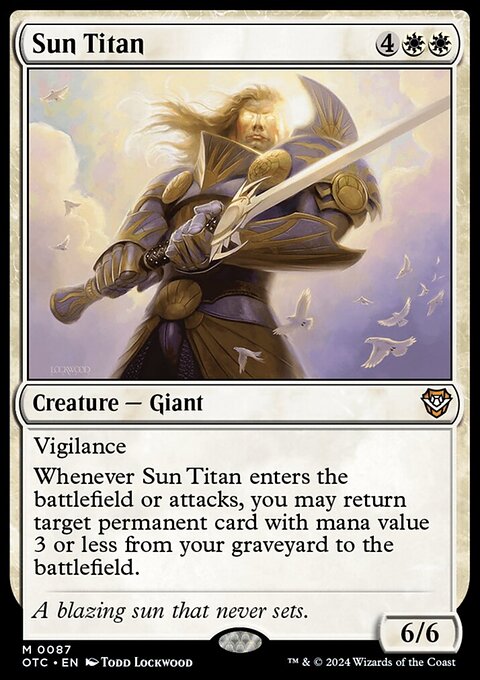 Sun Titan, Outlaws of Thunder Junction Commander #87, Magic: The Gathering card