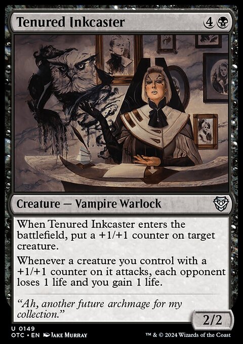 Tenured Inkcaster, Outlaws of Thunder Junction Commander #149, Magic: The Gathering card