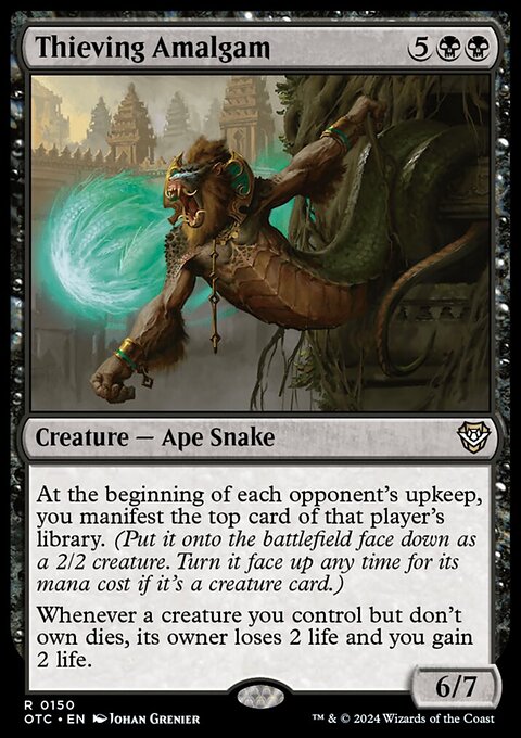Thieving Amalgam, Outlaws of Thunder Junction Commander #150, Magic: The Gathering card