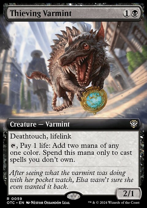 Thieving Varmint, Outlaws of Thunder Junction Commander #59, Magic: The Gathering card