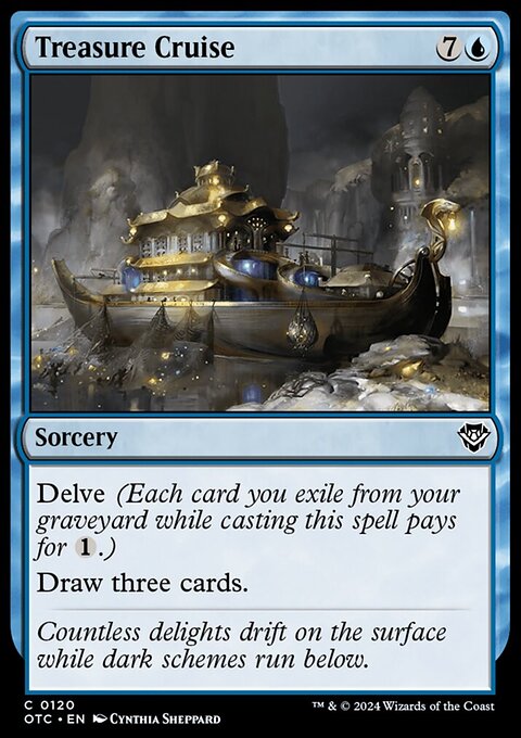 Treasure Cruise, Outlaws of Thunder Junction Commander #120, Magic: The Gathering card