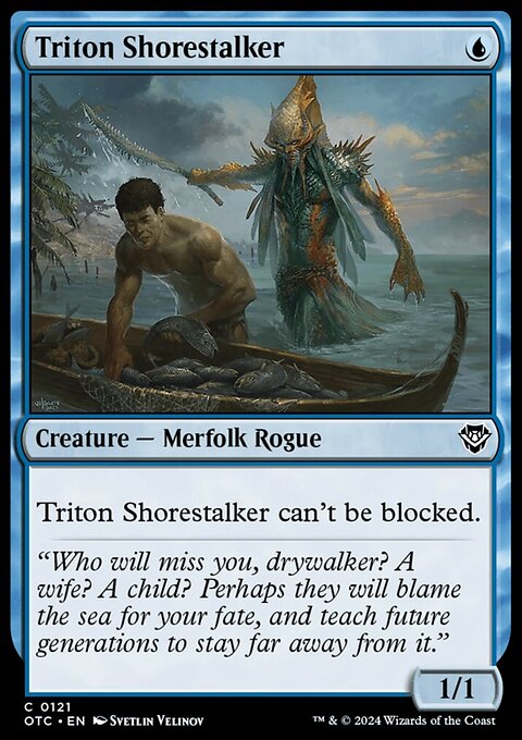 Triton Shorestalker, Outlaws of Thunder Junction Commander #121, Magic: The Gathering card