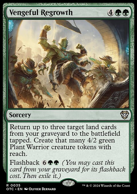 Vengeful Regrowth, Outlaws of Thunder Junction Commander #35, Magic: The Gathering card