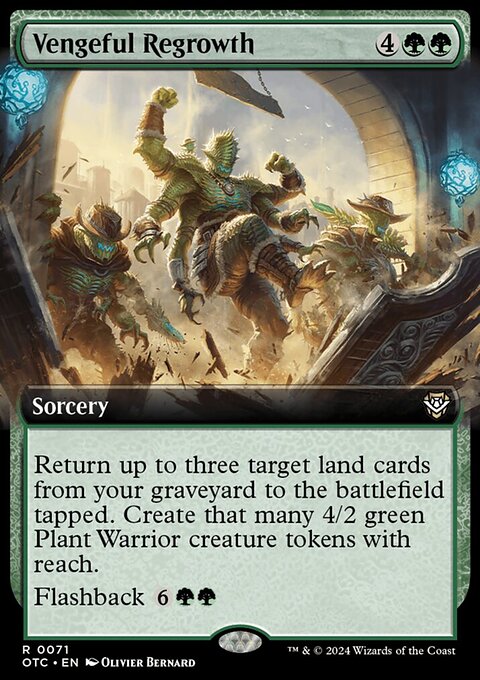 Vengeful Regrowth, Outlaws of Thunder Junction Commander #71, Magic: The Gathering card