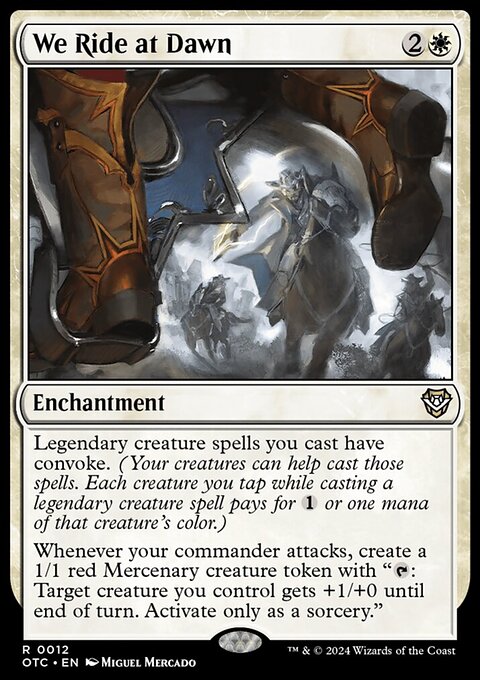We Ride at Dawn, Outlaws of Thunder Junction Commander #12, Magic: The Gathering card