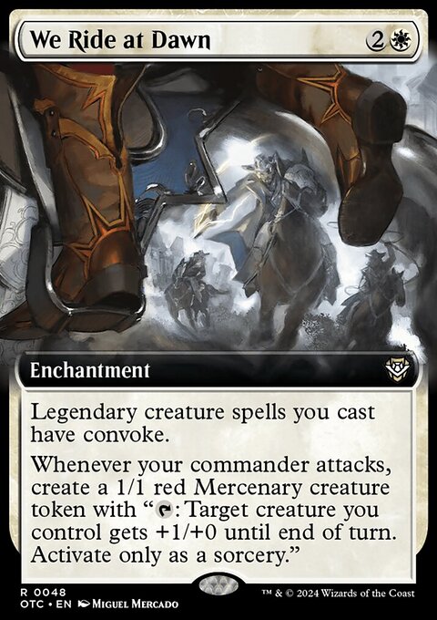 We Ride at Dawn, Outlaws of Thunder Junction Commander #48, Magic: The Gathering card